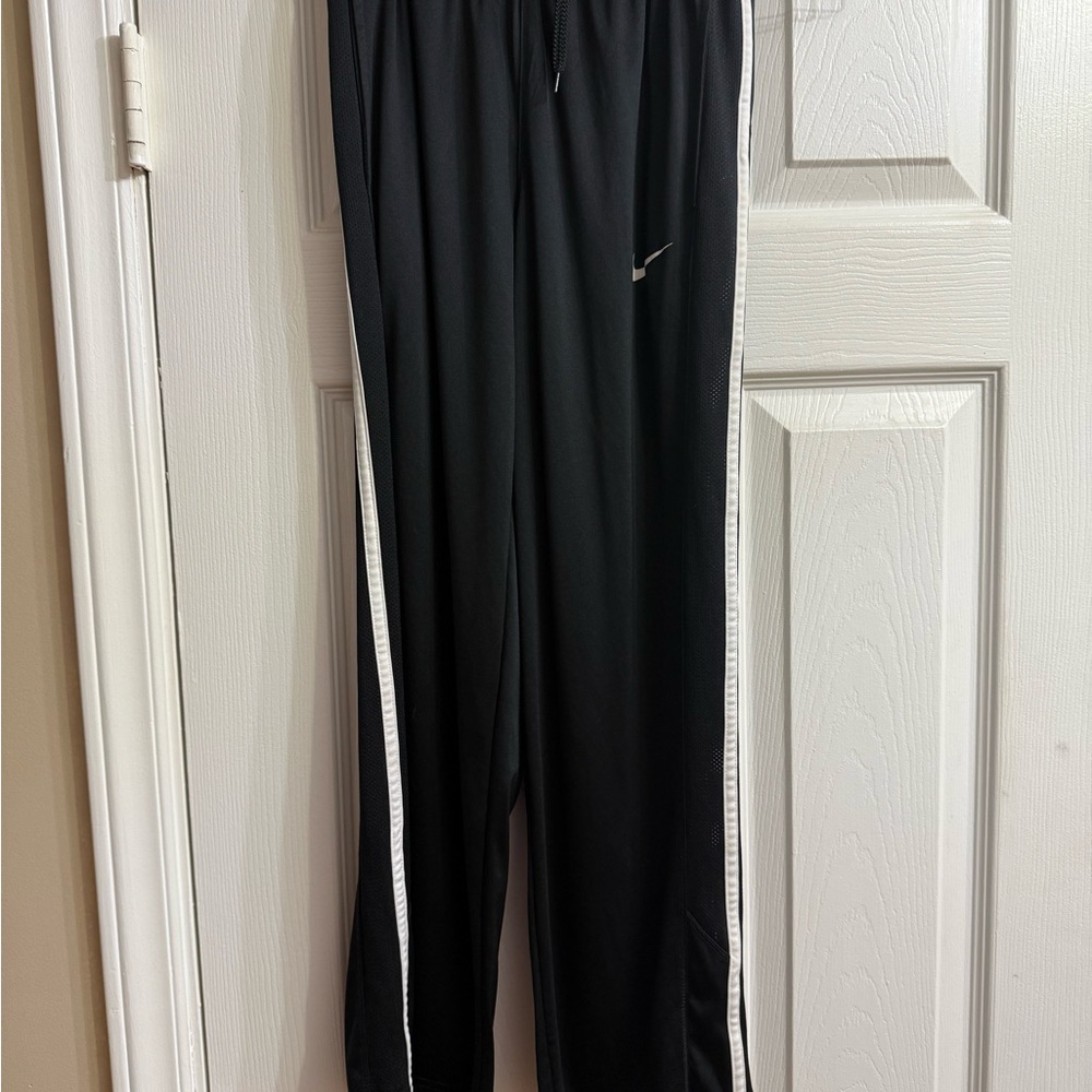Nike Kids Black Joggers with White Accents